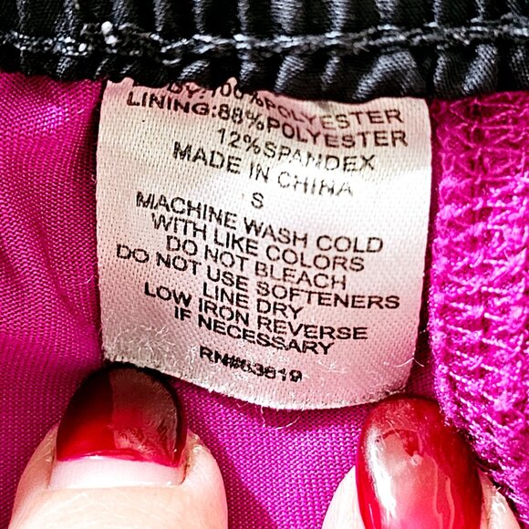 RBX Womens Black & Pink Athletic Running Shorts Size S ~S64.5 - Picture 2 of 6